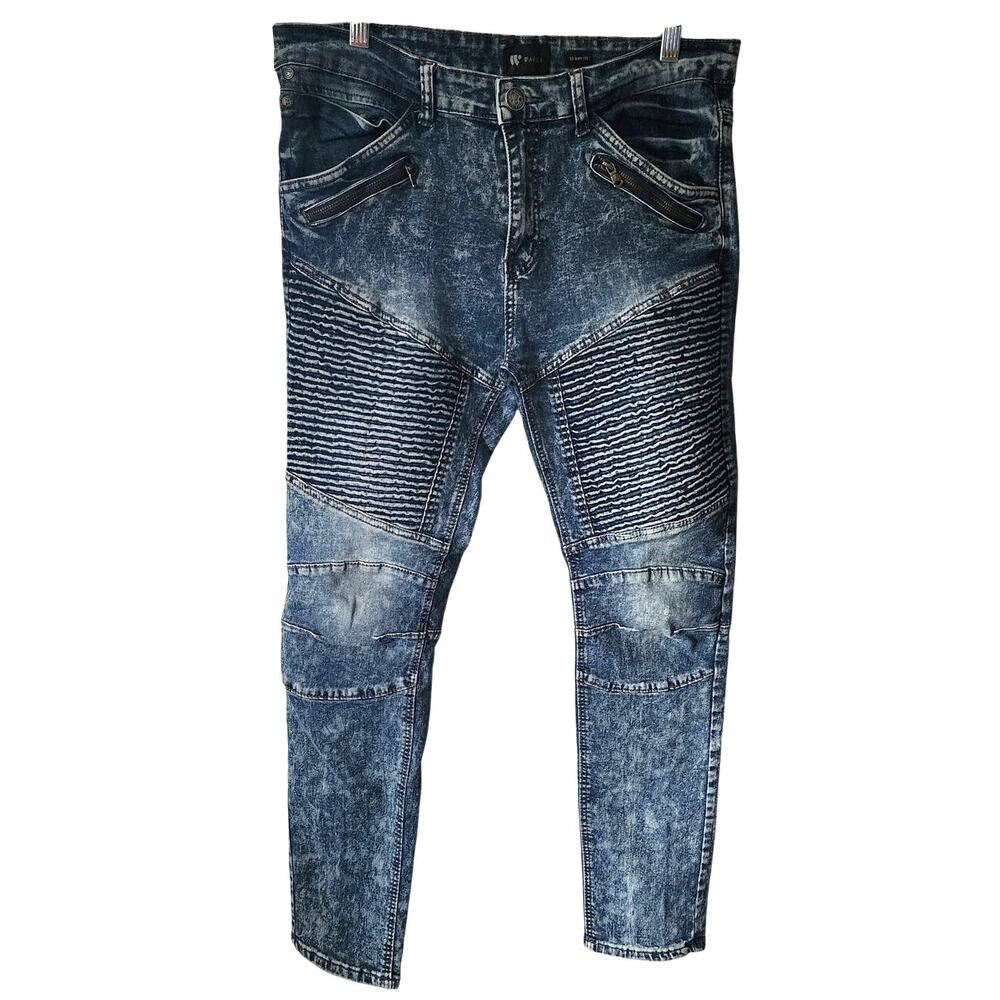 Waimea Acid Wash Skinny Fit Stretchy Denim Jeans Size 34